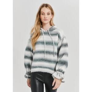 Something Navy Striped Hooded Sweater